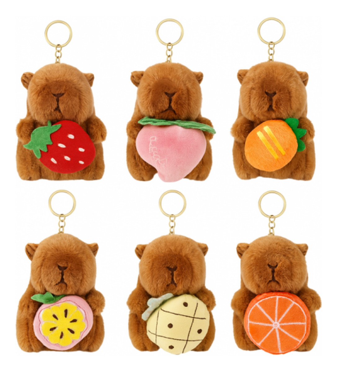 Brelok do kluczy pluszowa, śpiewająca Kapibara z plecaczkiem 1szt. BRL395