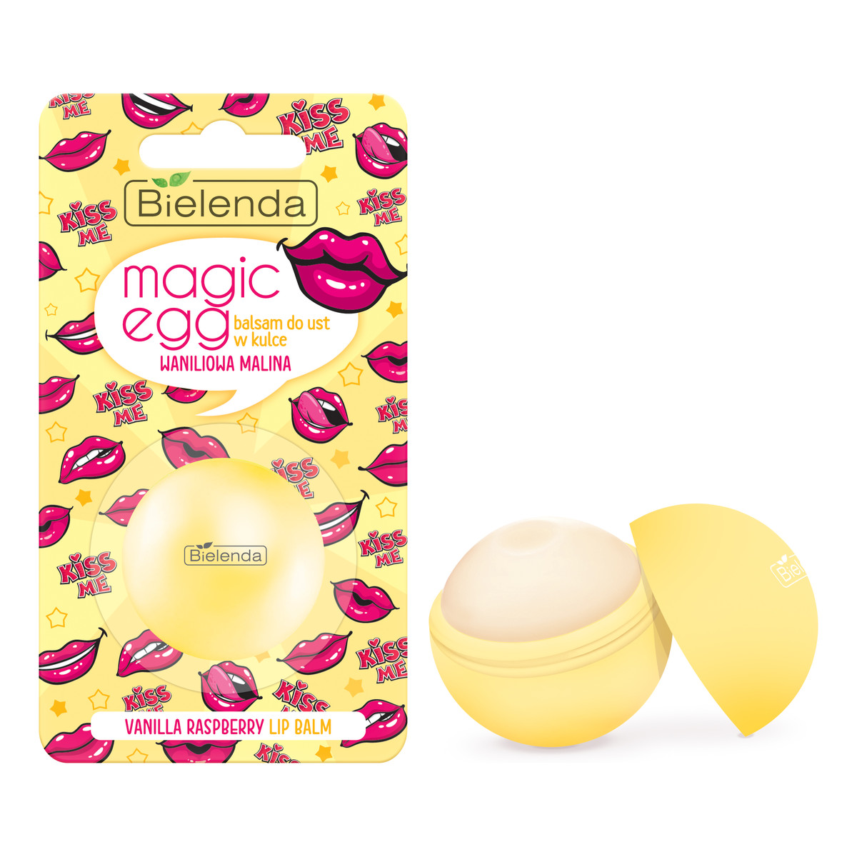 Bielenda Magic Egg Balsam Do Ust W Kulce Waniliowa Malina 8g