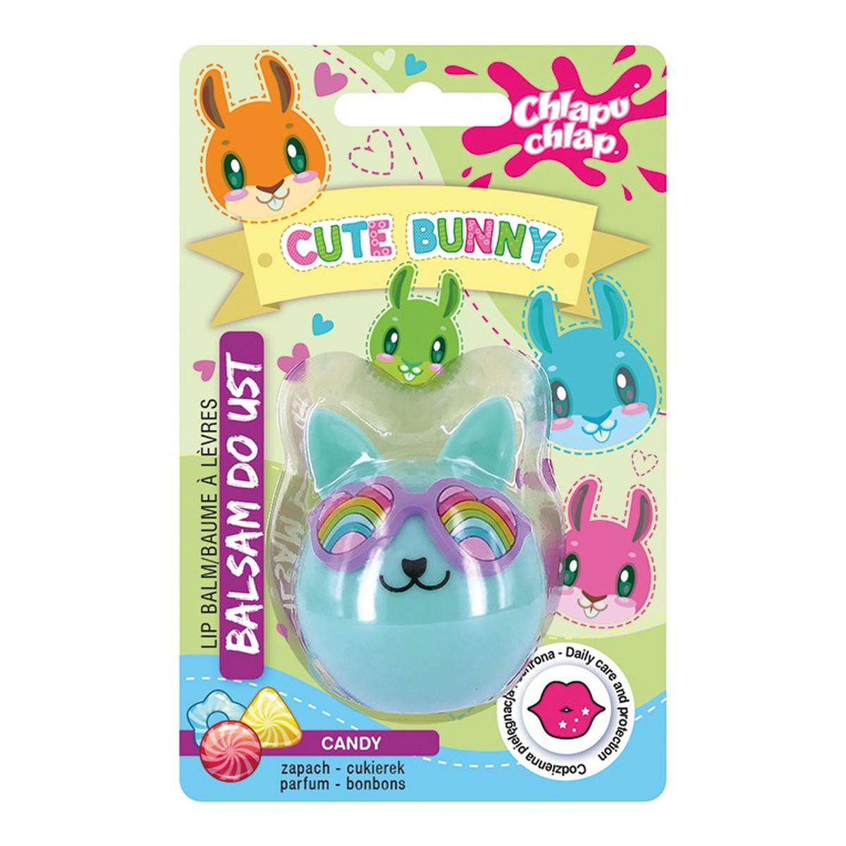 Chlapu Chlap Balsam do ust cute bunny-zapach cukierkowy 1szt