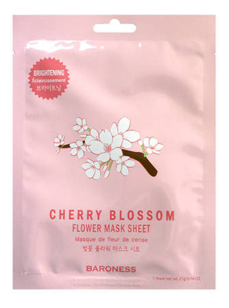 Cherry Blossom Flower Mask Sheet Maska rozświetlająca