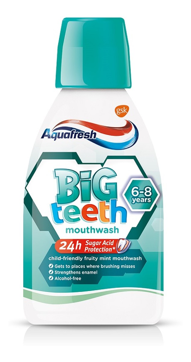 Big teeth mouthwash płyn do płukania jamy ustnej dla dzieci fruit 6-8 lat