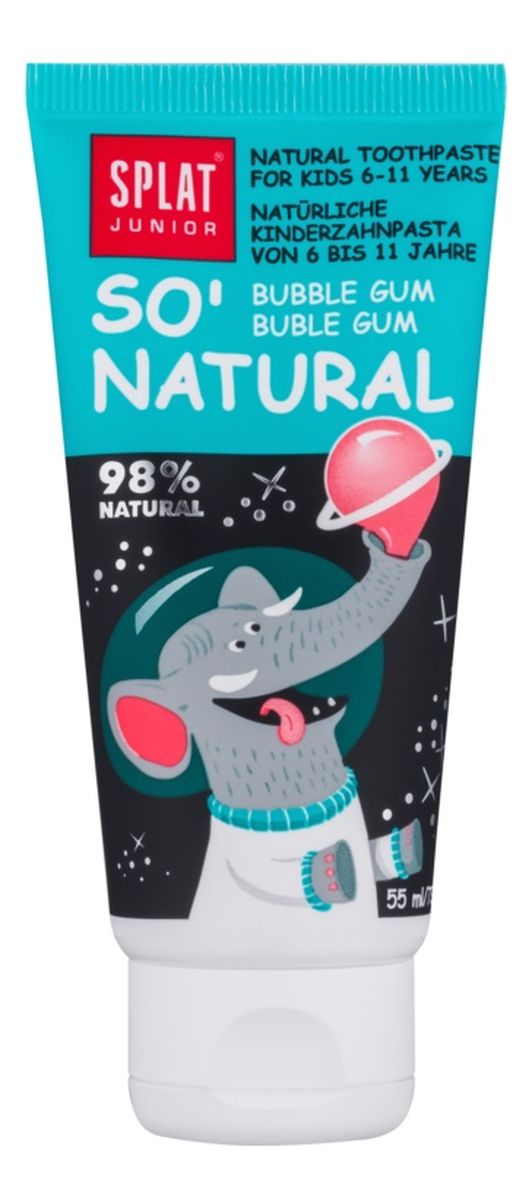 naturalna pasta do zębów dla dzieci 6-11 lat Bubble Gum