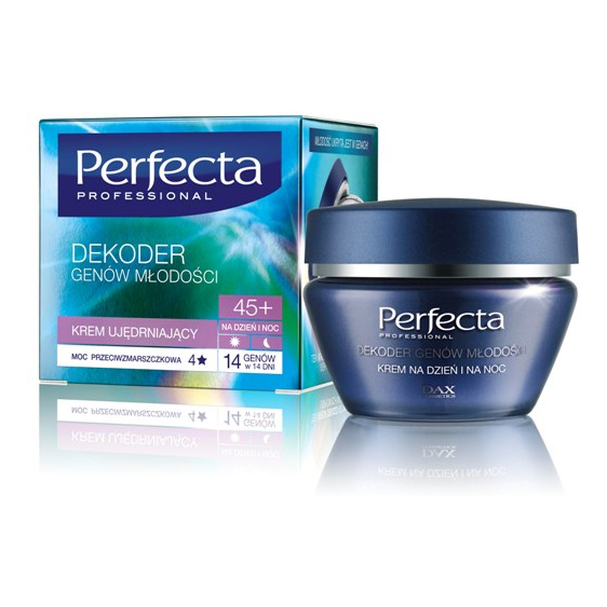 Perfecta Professional Dekoder Genów Młodości 45+ Krem Przeciwzmarszczkowy Ujędrniający Na Dzień i Na Noc 50ml