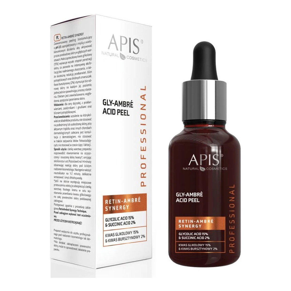 Apis Retin - Ambre Synergy Kwas Glikolowy 15% & Kwas Bursztynowy 2% 30ml