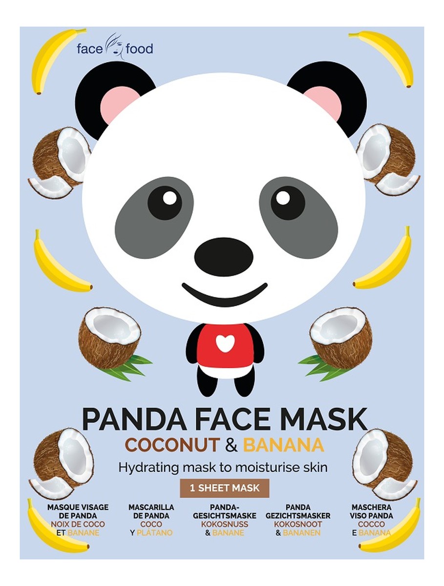 Panda Face Mask nawilżająca maseczka w płachcie Banana & Coconut