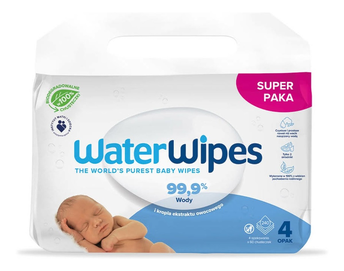 Bio chusteczki nawilżane dla dzieci 4x60szt.
