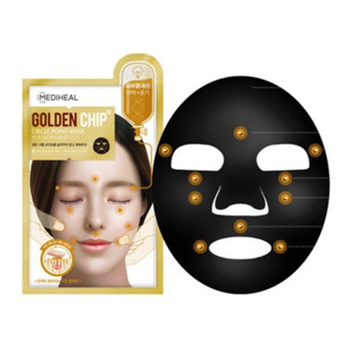 Mediheal Golden Chip Circle Point Mask maska rozjaśniająca do twarzy 25ml