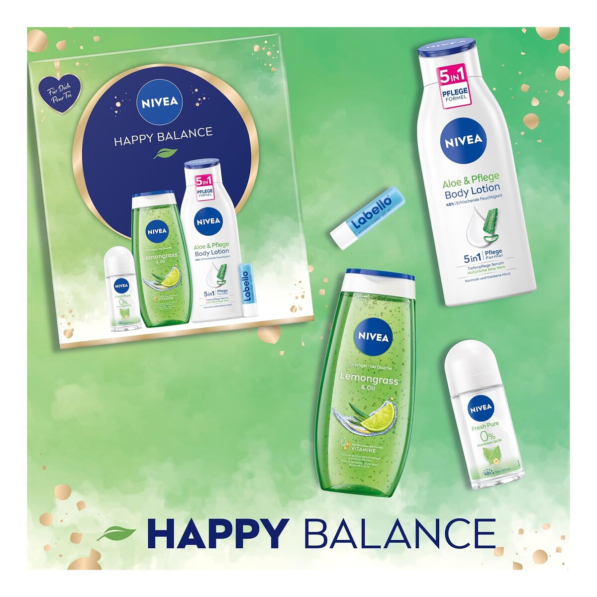 Nivea Happy Balance Zestaw pielęgnacyjny do ciała