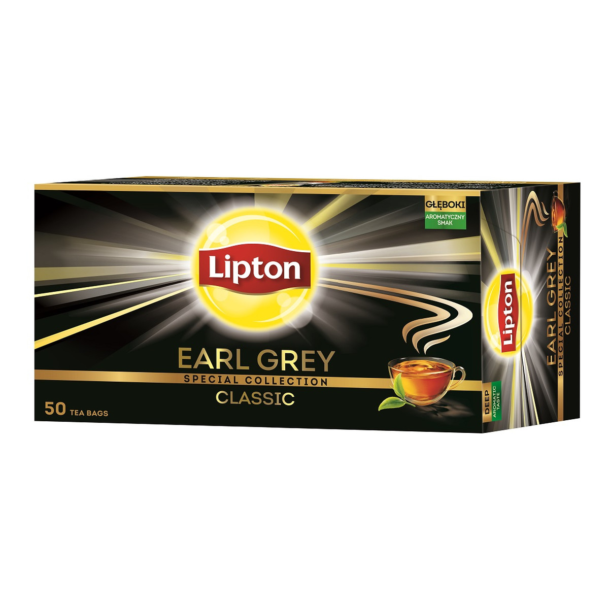 Lipton Earl Grey herbata czarna 50 torebek 75g