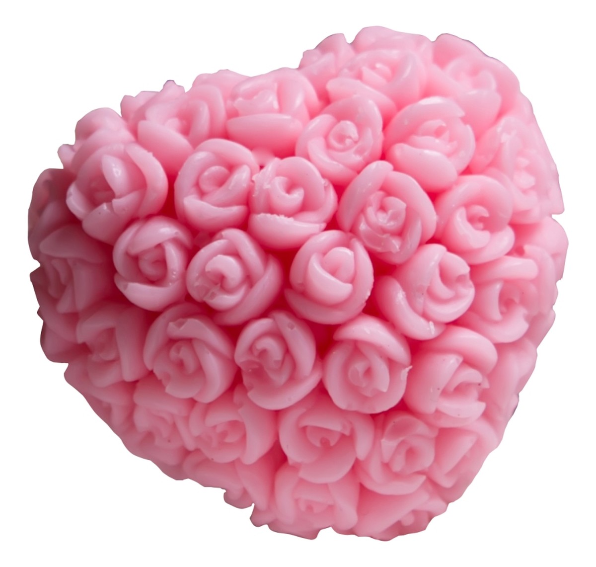 Różowe Serce w Różyczki naturalne mydło glicerynowe Wiśnia