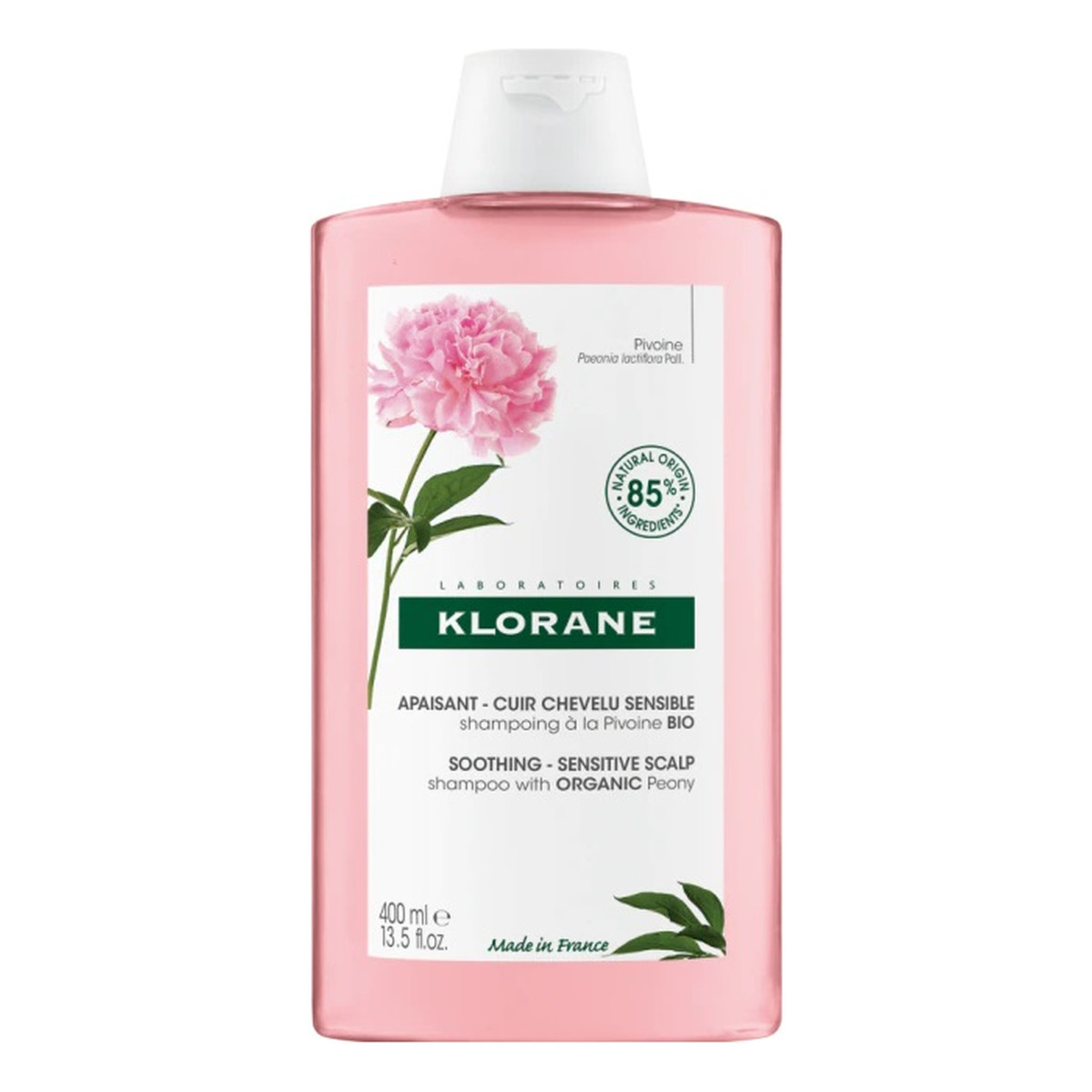 Klorane Soothing shampoo szampon z organiczną piwonią 400ml