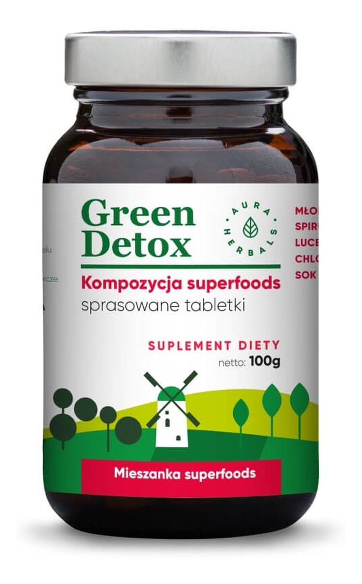 Green Detox tabletki oczyszczające suplement diety 75 Tabletek