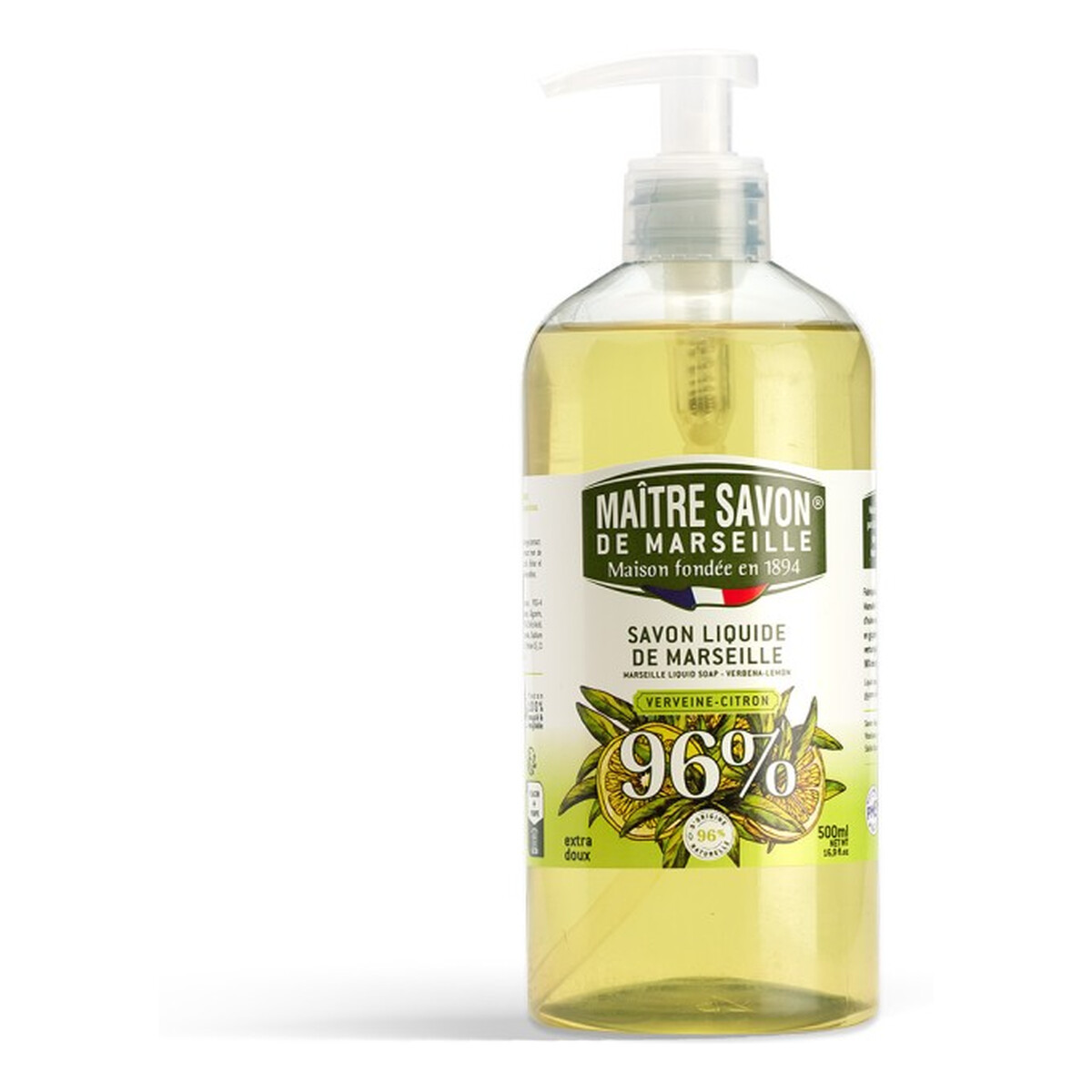 Maitre Savon Mydło Marsylskie w płynie Werbena i Cytryna 500ml