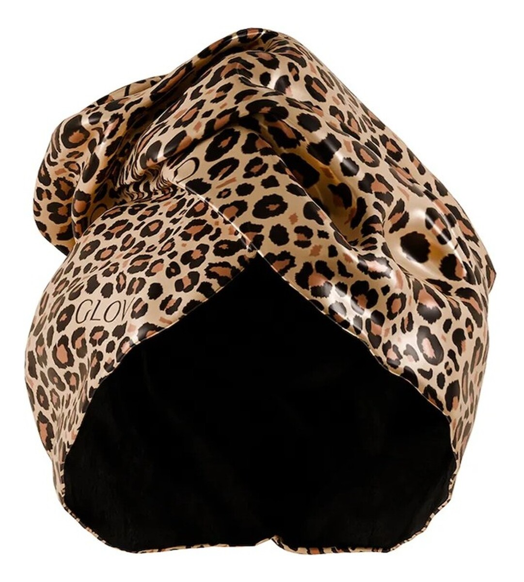 Dwustronny turban do włosów z mikrofibry i wegańskiej satyny szybkie suszenie anti-frizz cheetah