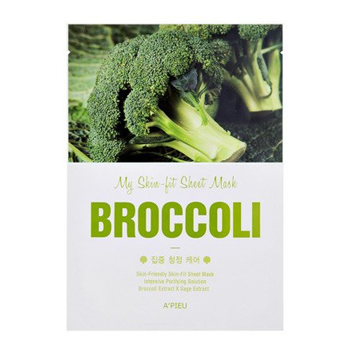 A'Pieu My Skin-Fit Wygładzająco-Oczyszczająca Maseczka W Płachcie Broccoli 25g