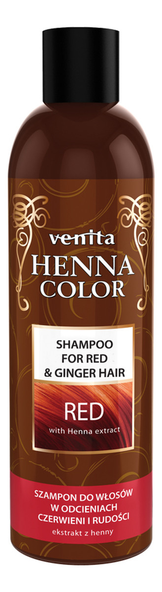 Henna color red szampon ziołowy do włosów w odcieniach czerwieni i rudości