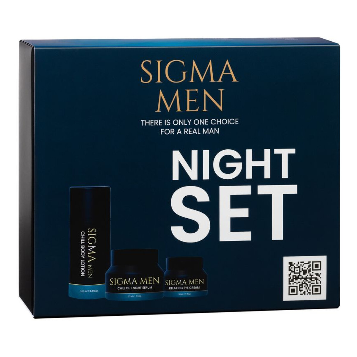 Sigma Men Night Set Zestaw lekki balsam do ciała 100ml + serum na noc 50ml + krem pod oczy 30ml