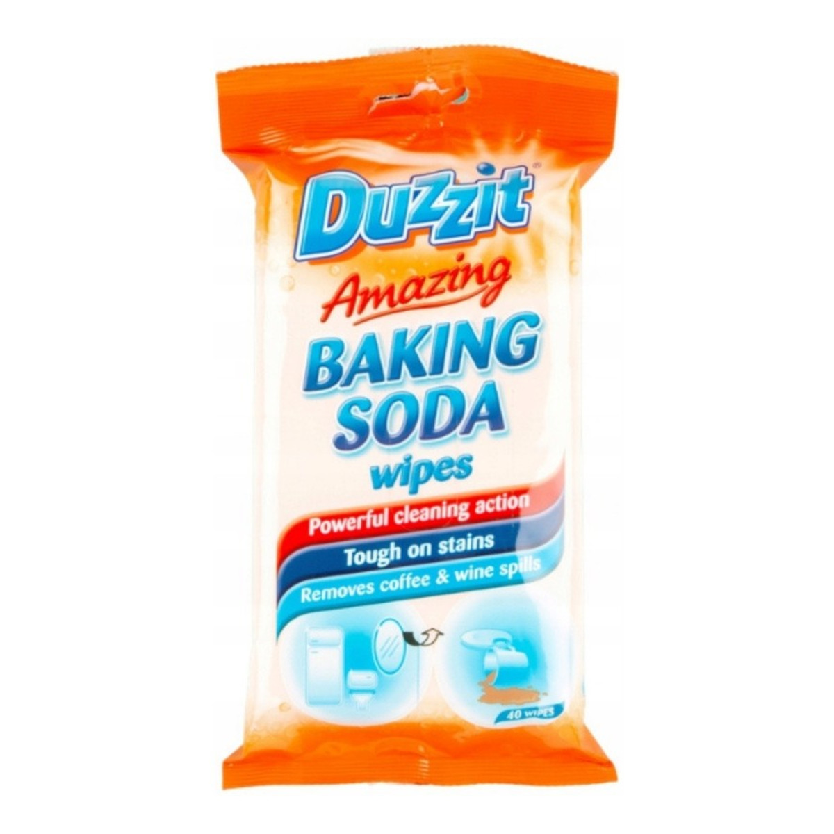 Duzzit Baking Soda Chusteczki nawilżane sodą 40szt