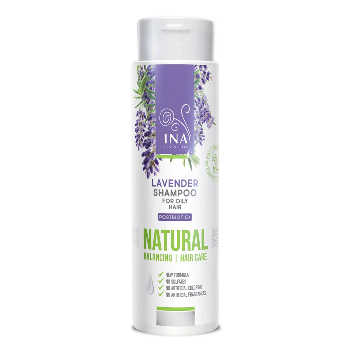 Ina Essentials Lavender shampoo naturalny szampon lawendowy do włosów przetłuszczających się 200ml