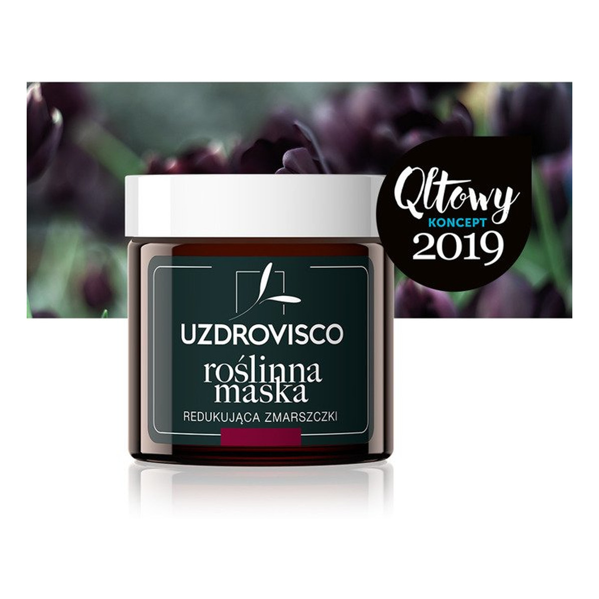 Uzdrovisco Czarny Tulipan Roślinna maska redukująca zmarszczki - 50ml