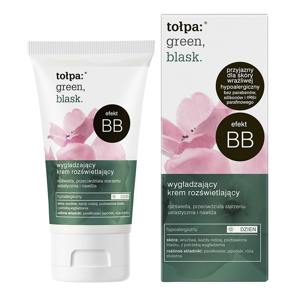 Tołpa Green Blask Wygładzający krem rozświetlający do twarzy na dzień 50ml