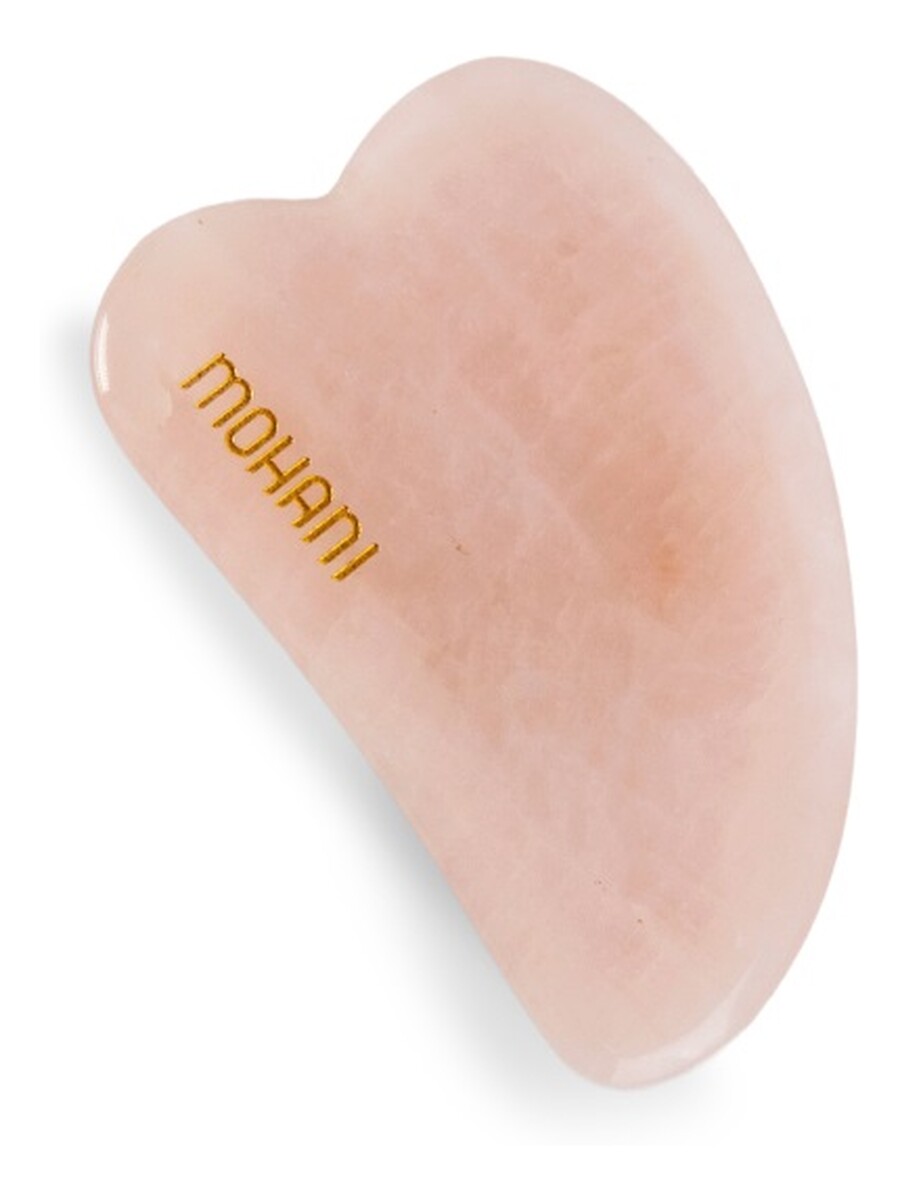 Gua Sha płytka do masażu twarzy z różowego kwarcu