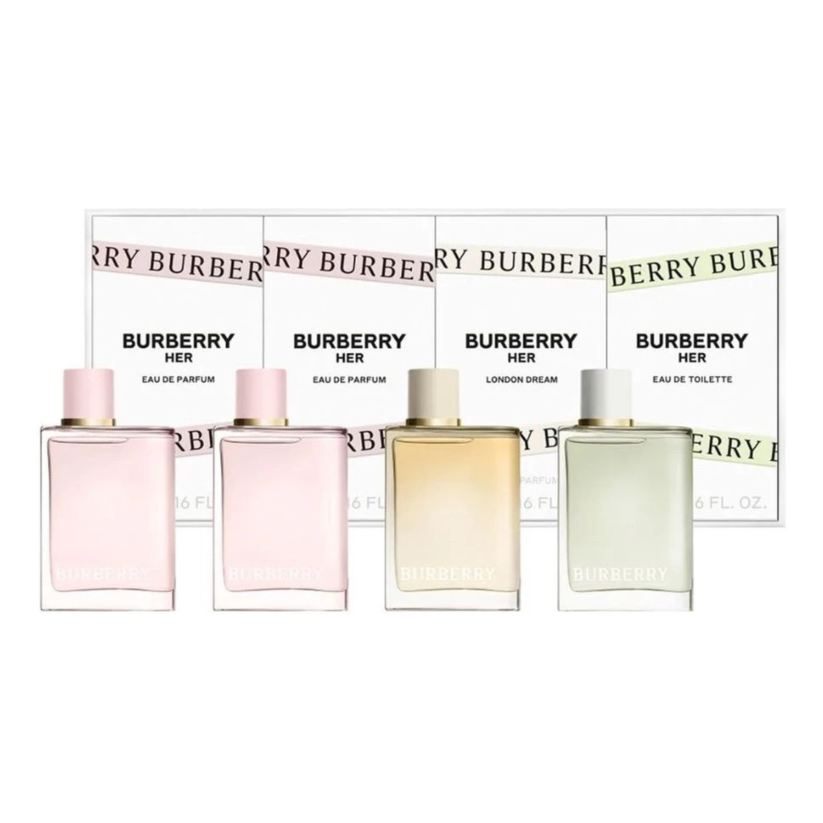 Burberry Her Miniatures Zestaw her woda perfumowana 5ml + her woda perfumowana 5ml + her london dream woda perfumowana 5ml + her woda toaletowa 5ml