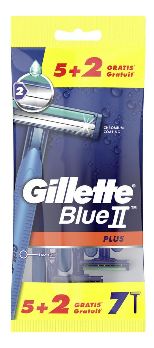 Blue ii plus jednorazowe maszynki do golenia dla mężczyzn 7szt