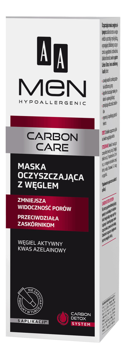 Carbon Care Maska oczyszczająca na twarz z węglem