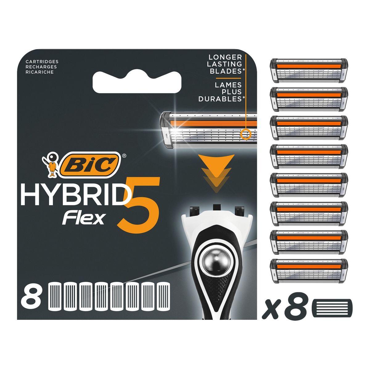 Bic Hybrid flex 5 wkłady do maszynki-blister 1op.8szt