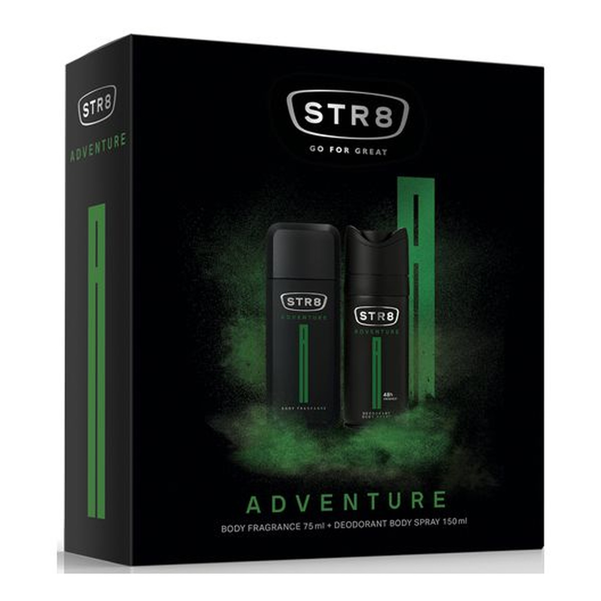 STR8 Adventure zestaw prezentowy (dezodorant naturalny spray 75ml + dezodorant spray 150ml)