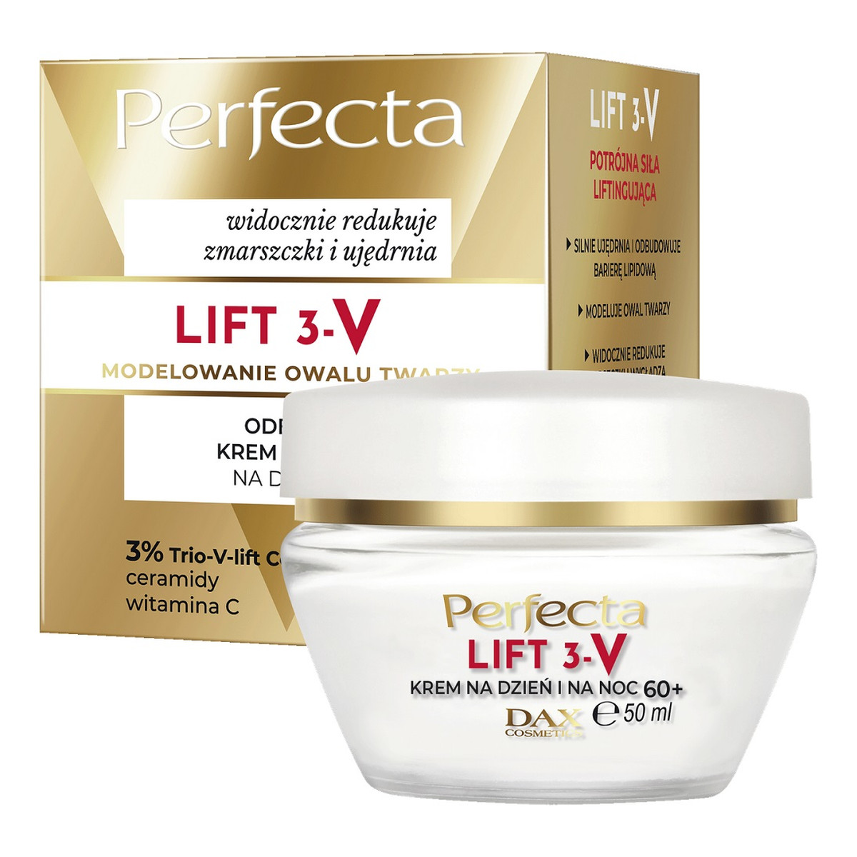 Perfecta Lift 3-V Krem liftingujący na dzień i na noc 60+ odbudowujący 50ml