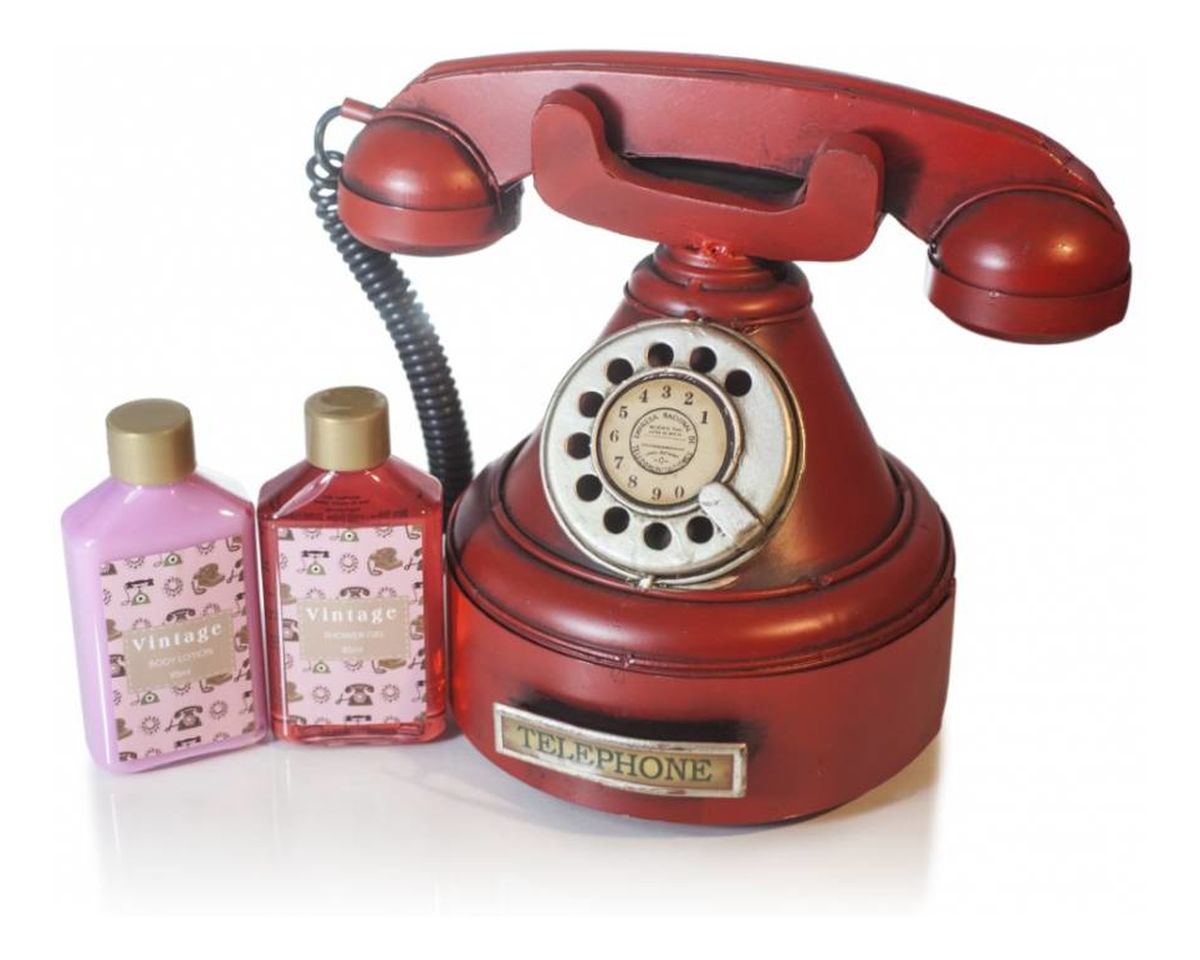 Vintage Red Telephone zestaw balsam do ciała 85ml + żel pod prysznic