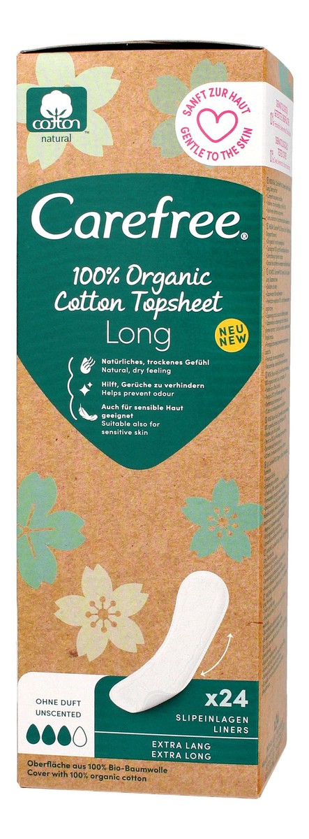 Plus 100% Organic Wkładki higieniczne - long 24szt.