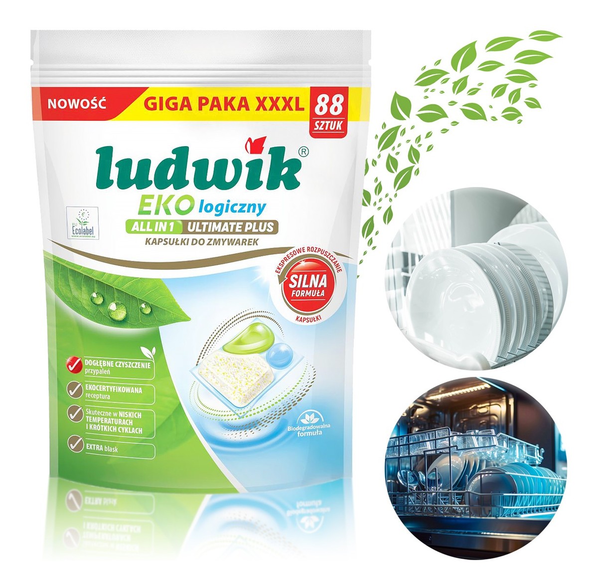 Ekologiczne kapsułki do zmywarki 88 szt.