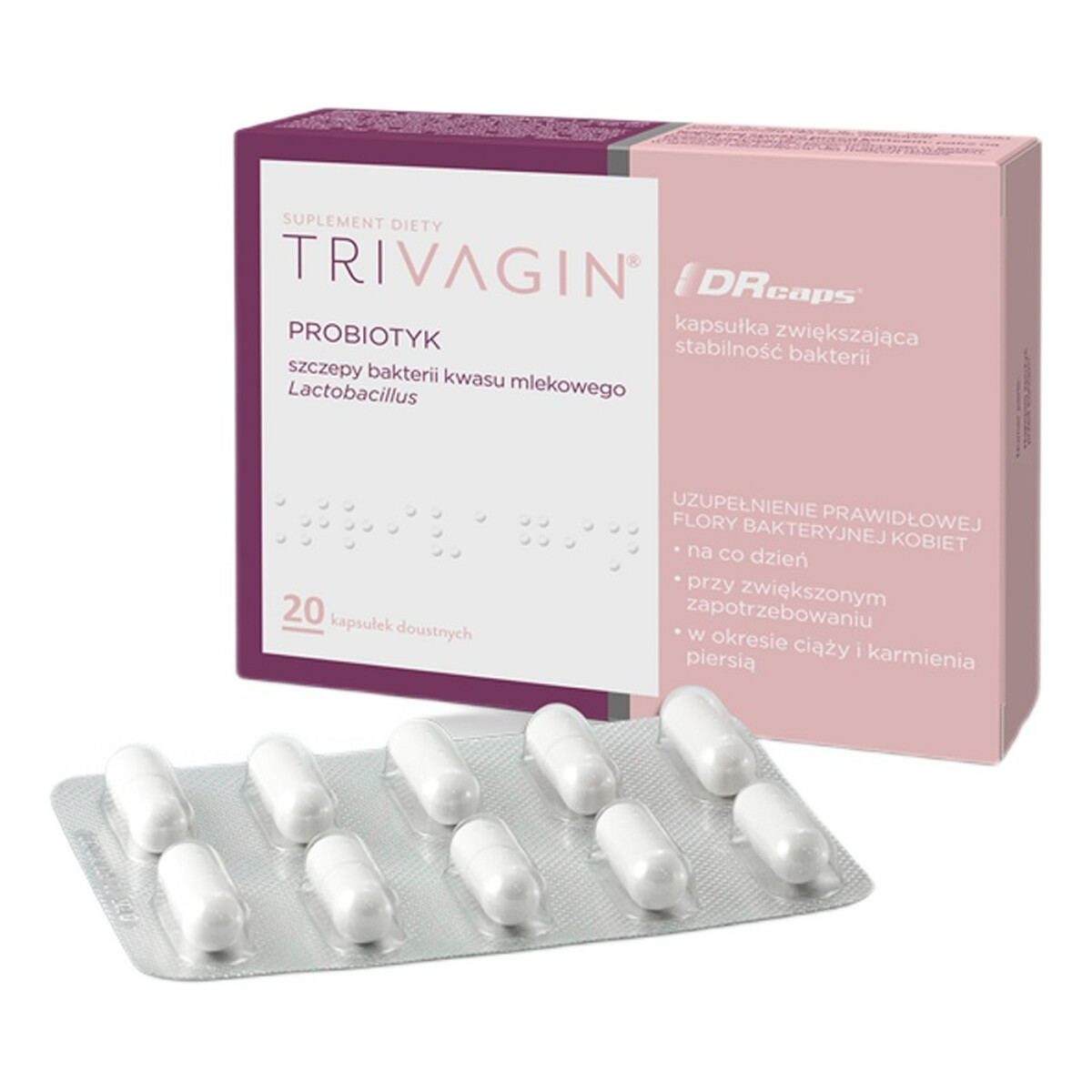 Trivagin Probiotyk dla kobiet suplement diety 20 kapsułek doustnych
