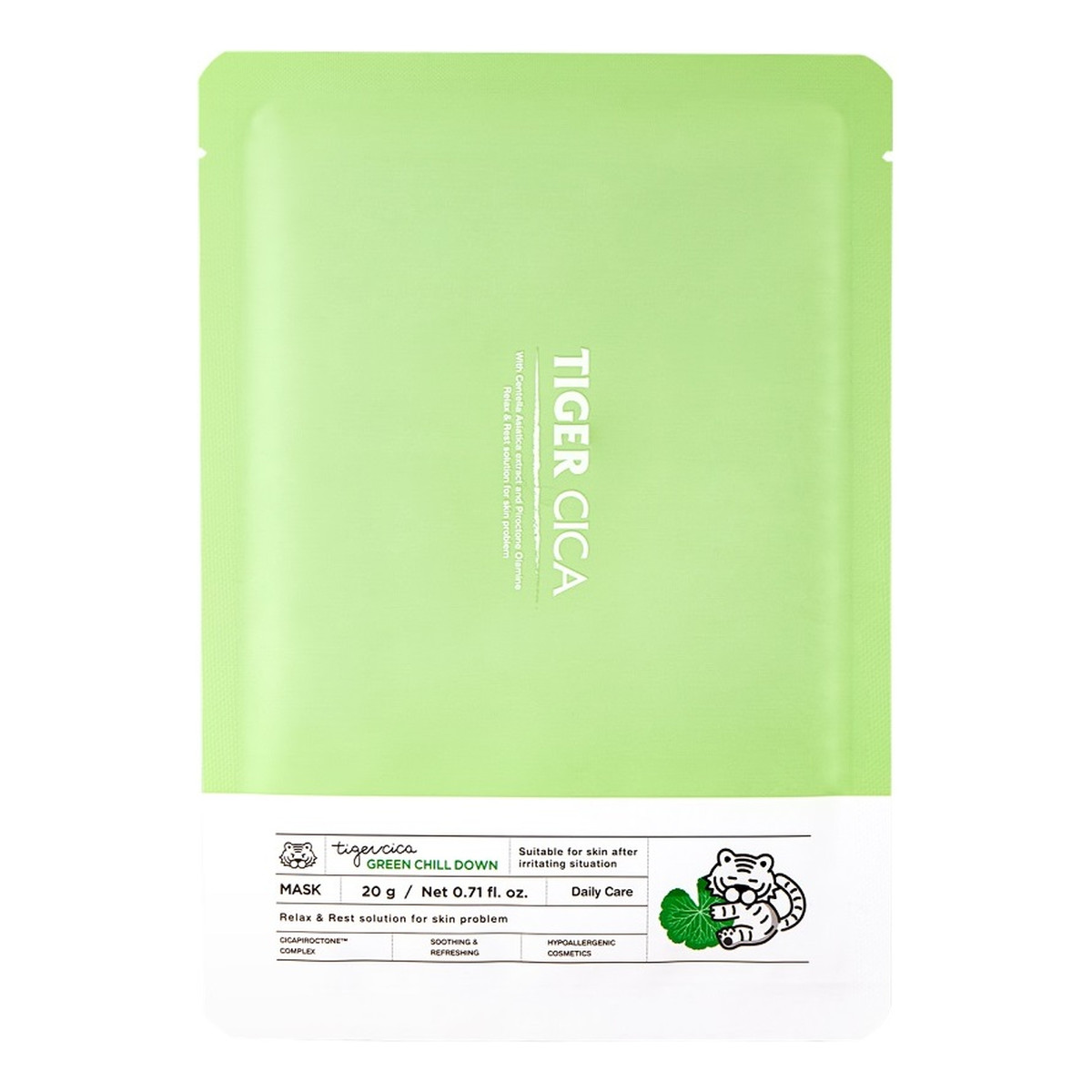 It's Skin Tiger cica green chill down mask maska w płachcie 20g
