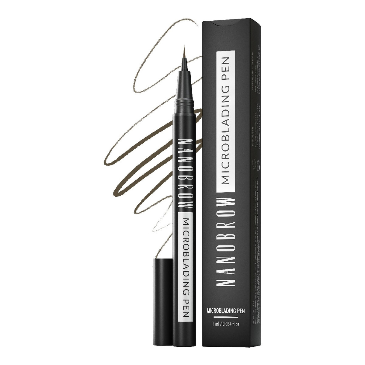 Nanobrow Microblading pen precyzyjny pisak do brwi dark brown
