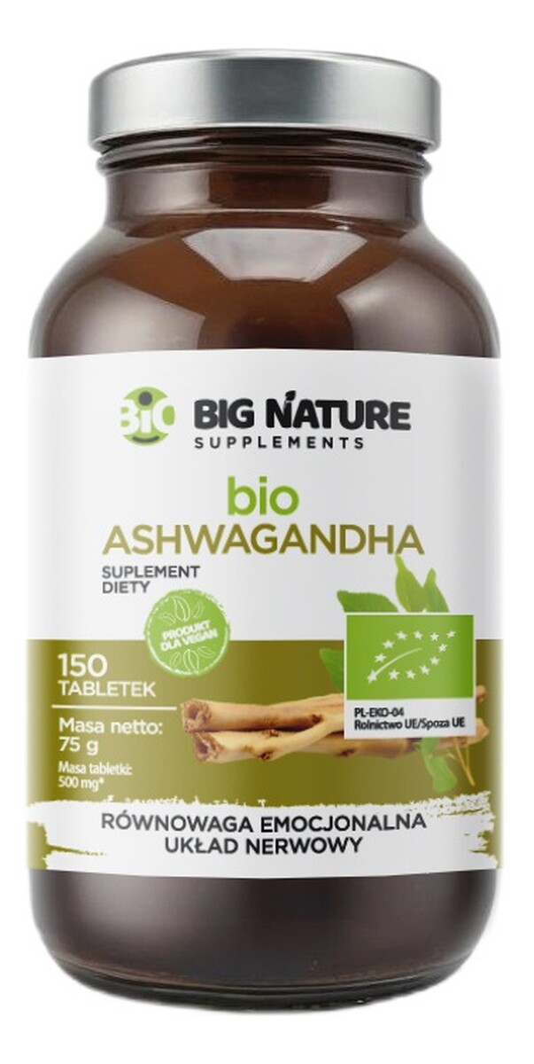 Bio ashwagandha suplement diety 150 tabletek
