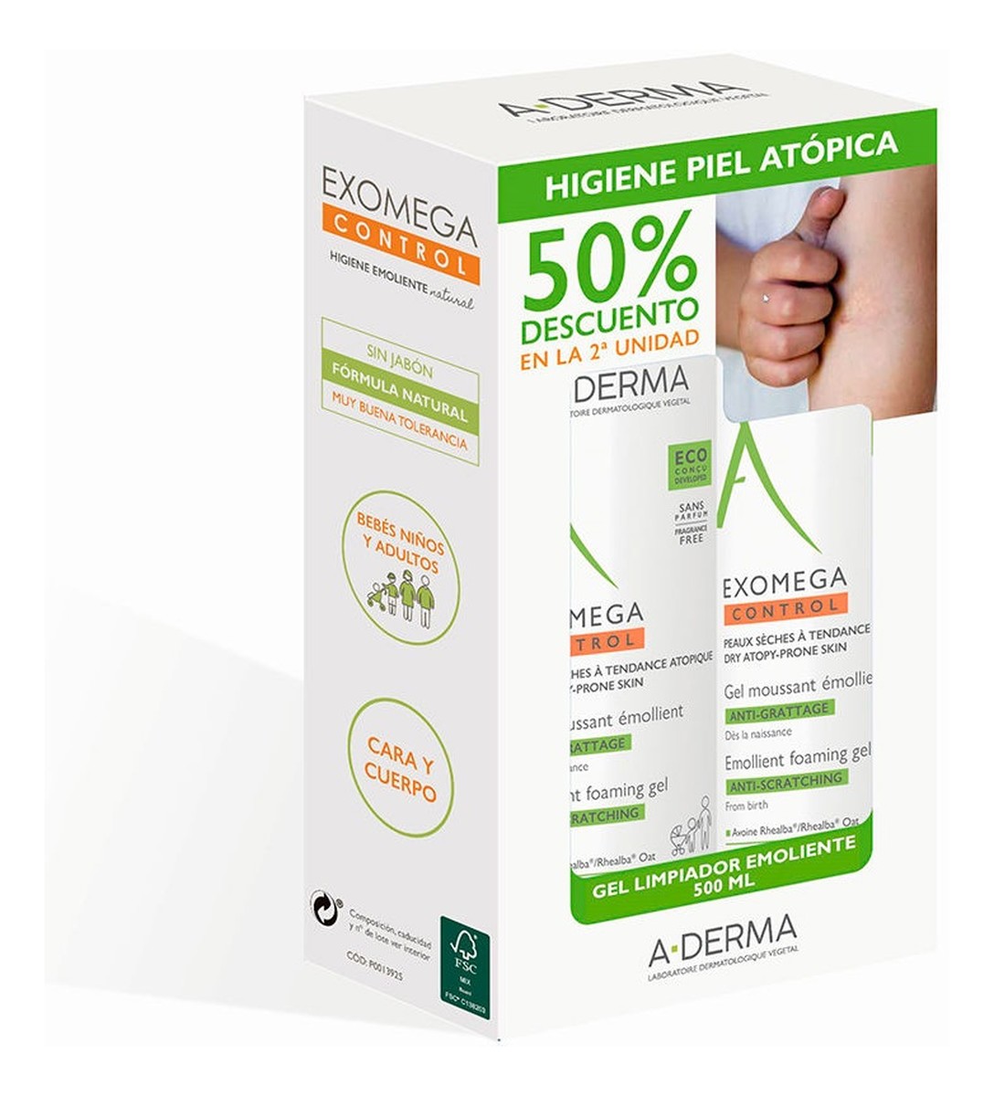 Exomega Gel Moussant Żel do codziennej pielęgnacji bardzo suchej i atopowej skóry
