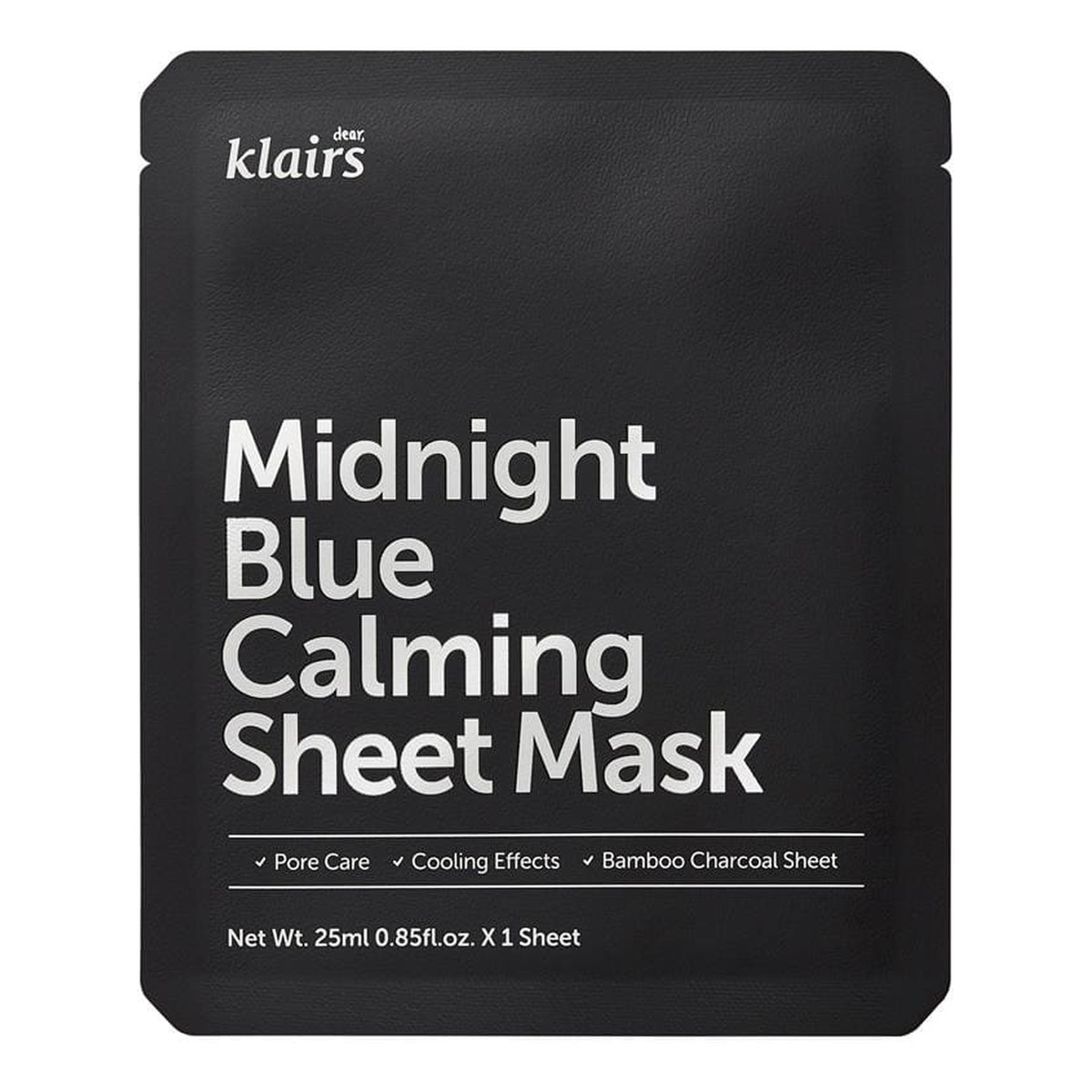 Klairs Midnight Blue Calming Sheet Mask Łagodząco-chłodząca maseczka w płachcie 25ml