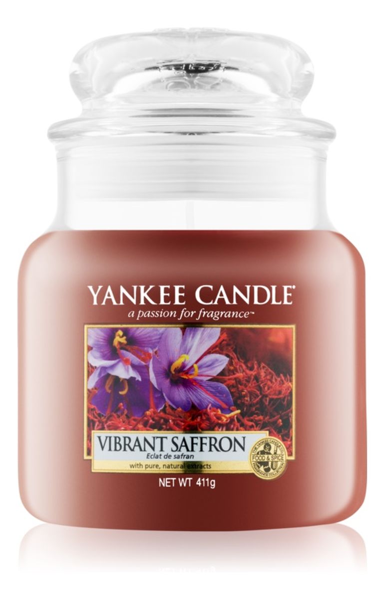 średnia świeczka zapachowa Vibrant Saffron