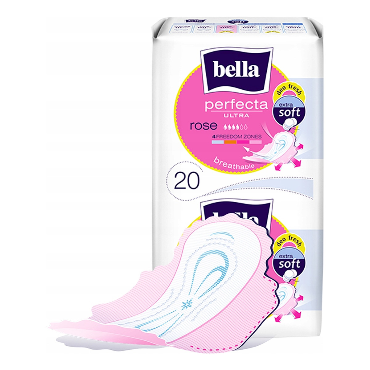 Bella Perfecta Ultra Rose Extra Soft Podpaski higieniczne 20 sztuk