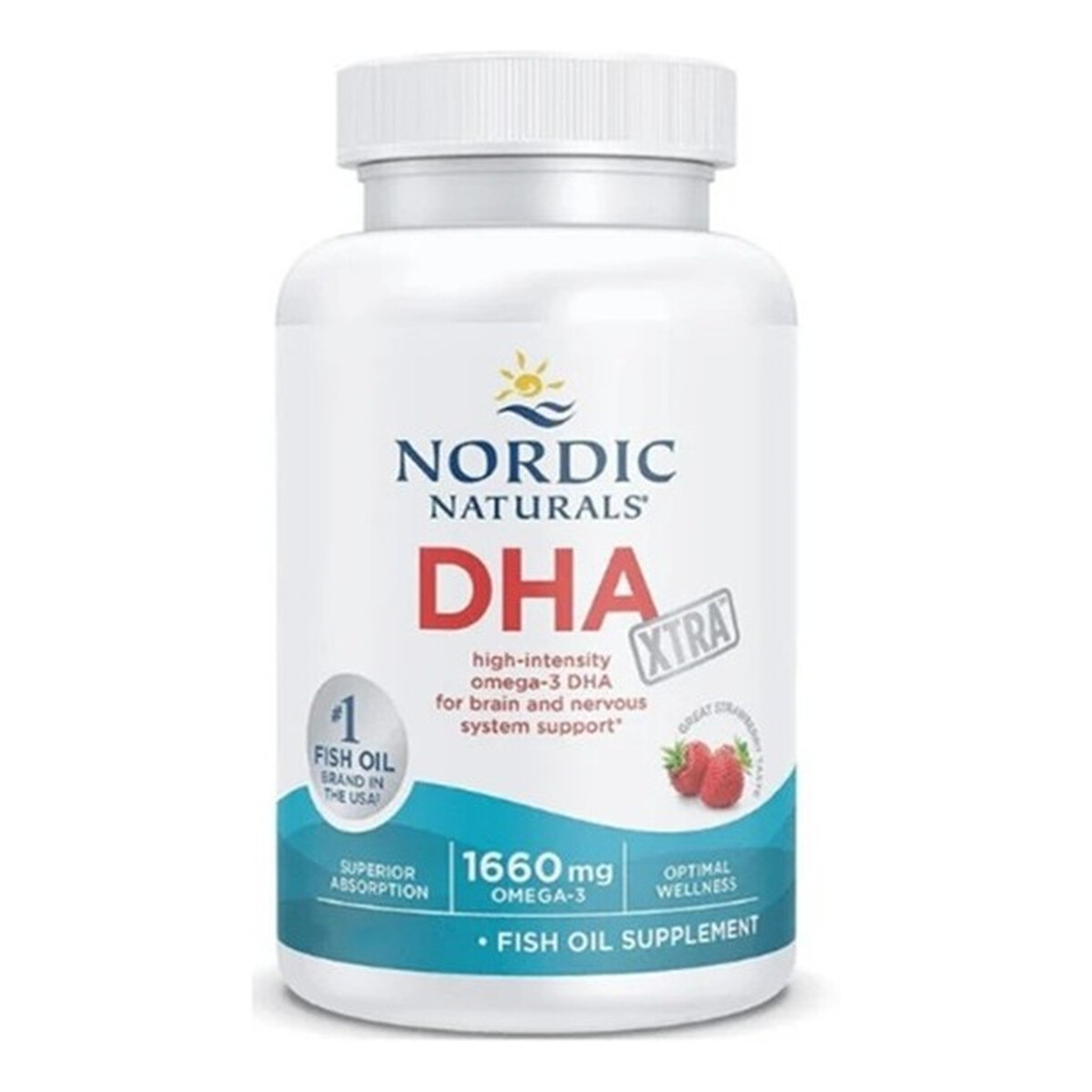 Nordic Naturals Dha xtra wysoko skoncentrowane kwasy dha suplement diety truskawka 60 kapsułek