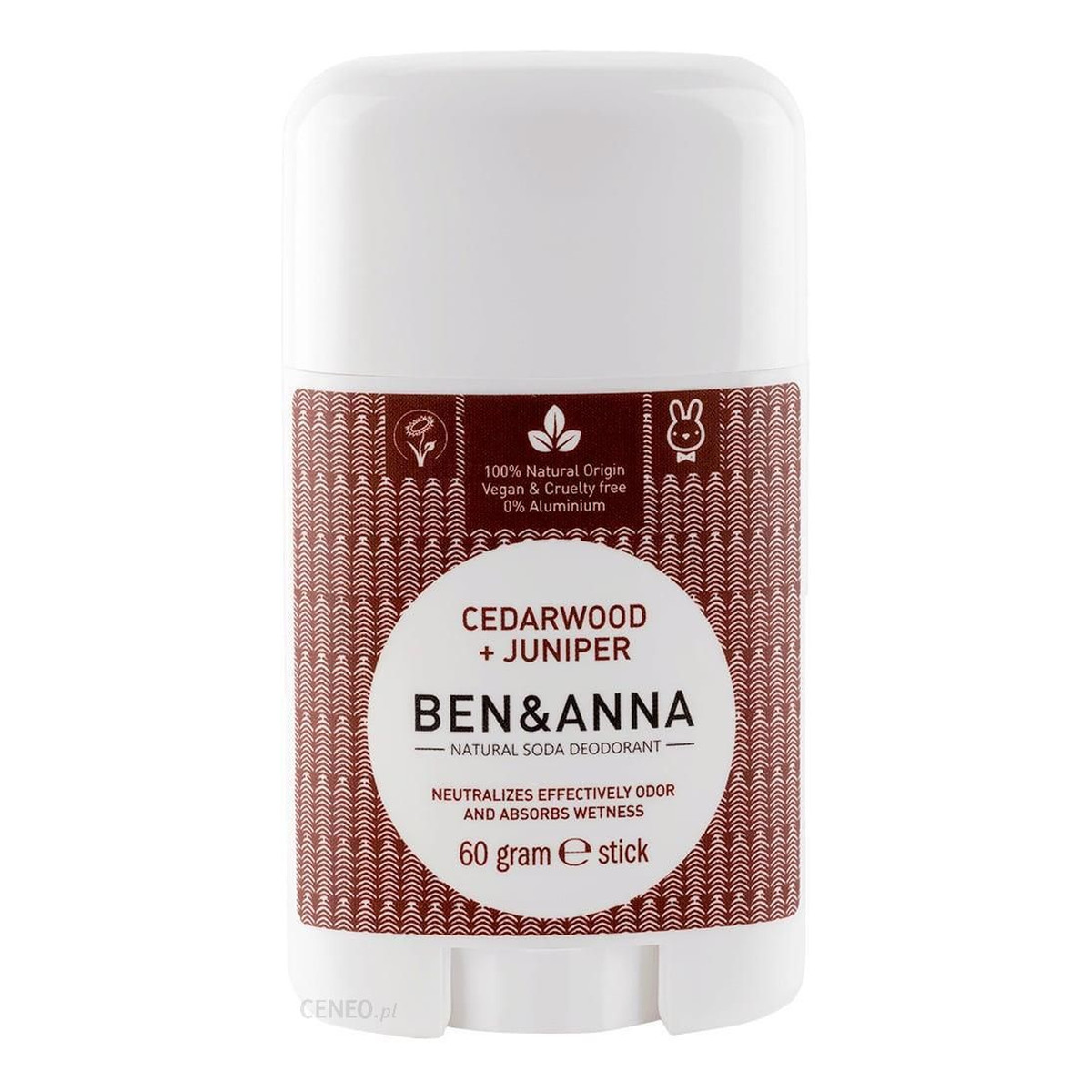 Ben&Anna Natural Soda naturalny dezodorant na bazie sody sztyft plastikowy Nordic Timber 60g