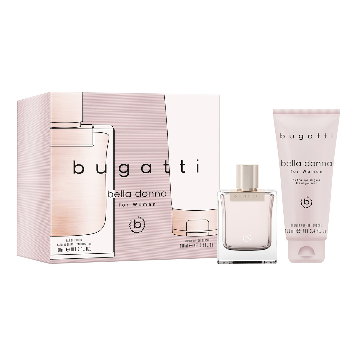 Bugatti Bella Donna Zestaw prezentowy woda perfumowana 60ml + żel pod prysznic 100ml