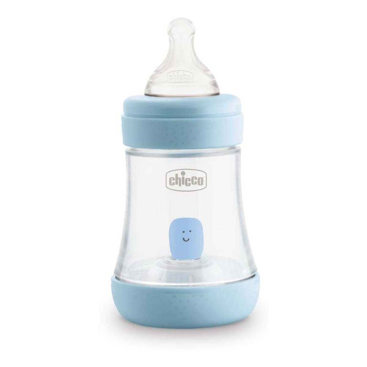 Chicco Perfect5 butelka antykolkowa ze smoczkiem silikonowym przepływ wolny 0m+ boy 150ml