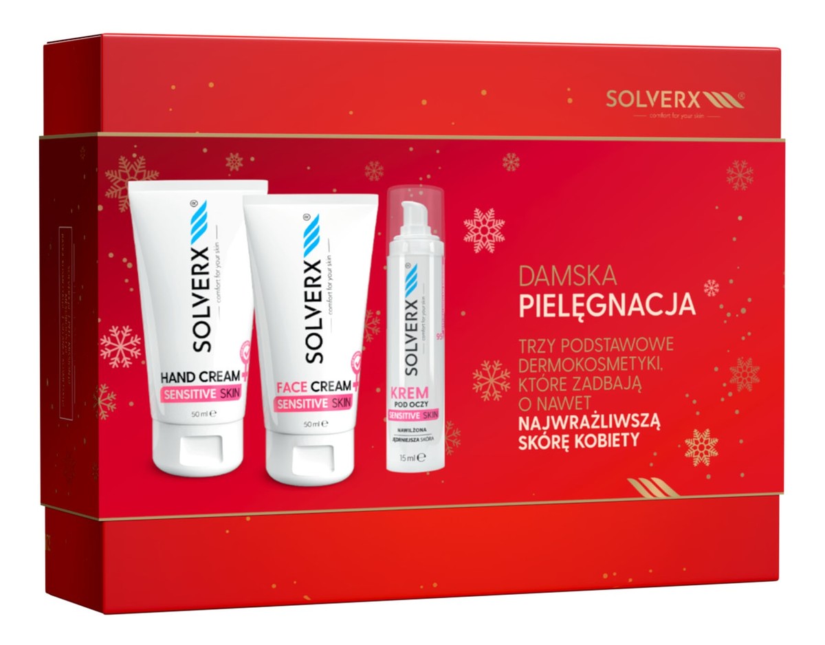 Zestaw prezentowy sensitive skin damska pielęgnacja krem do twarzy + krem pod oczy + krem do rąk