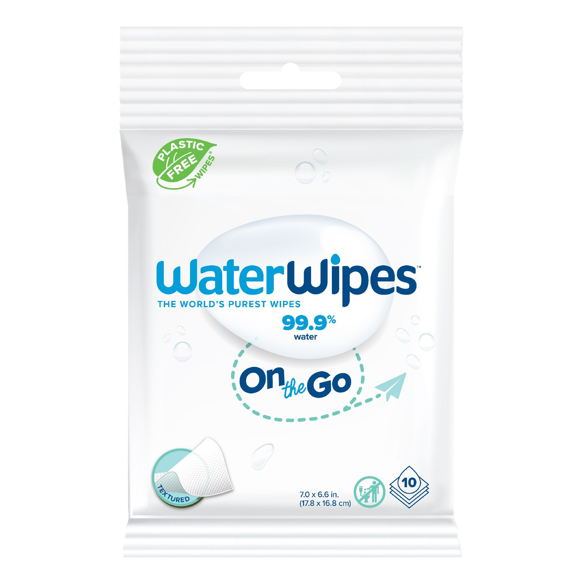 Elfa II Water wipes bio chusteczki nawilżane odświeżające on the go 99.9% wody-1op.-10szt