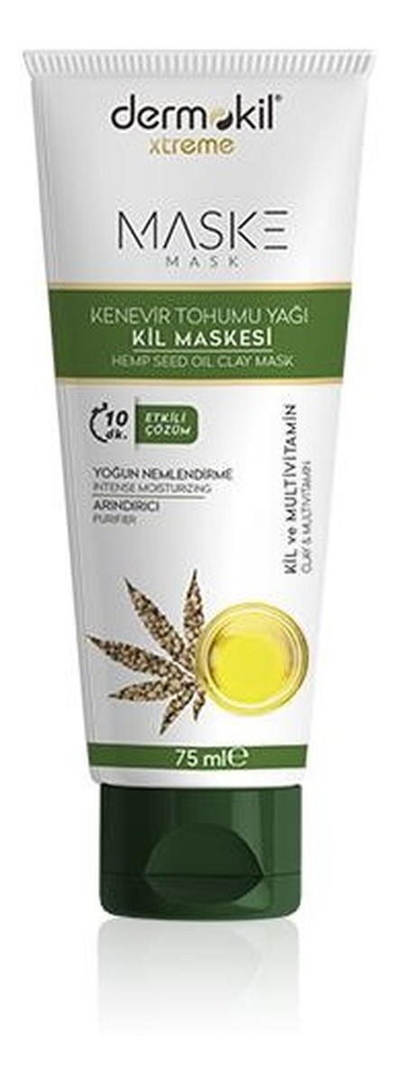 Xtreme hemp seed oil clay mask maseczka do twarzy z olejem konopnym